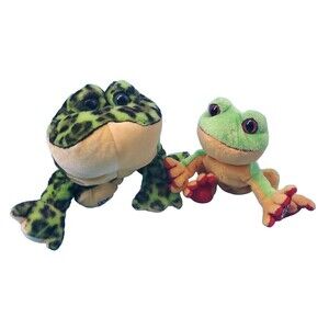 Ganz Webkinz Lil'Kinz Frog Bundle Bullfrog & Tree Frog Stuffed Animal Plush